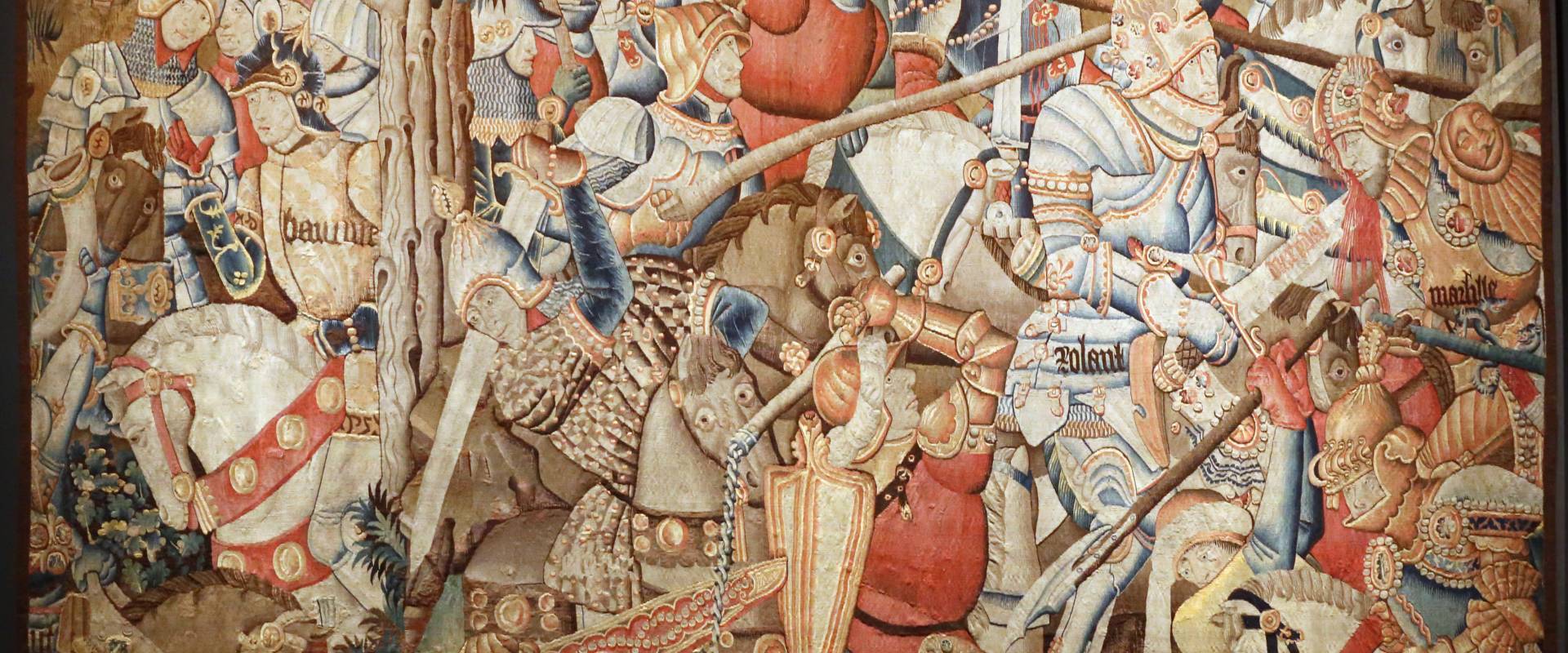 Manifattura fiamminga (prob. tournai), arazzo con la battaglia di roncisvalle, 1475-1500 ca. (v&amp;a) 01 foto di Sailko